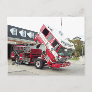 Transforming Fire Engine Postcard