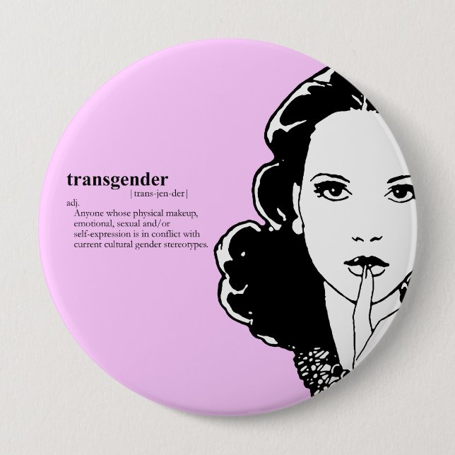 TRANSGENDER 4 INCH ROUND BUTTON (Front)
