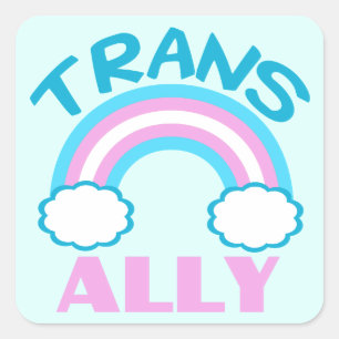 Transgender Ally Square Sticker