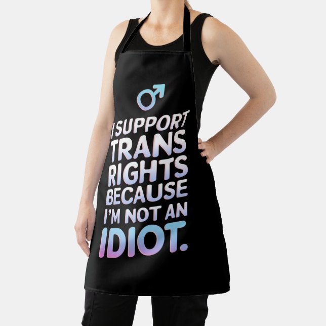 Transgender Ally Trans Pride Flag Support  Apron (Insitu)