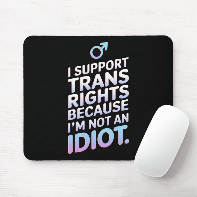 Transgender Ally Trans Pride Flag Support  Mouse Pad (With Mouse)