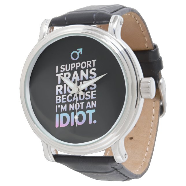 Transgender Ally Trans Pride Flag Support  Watch (Angled)