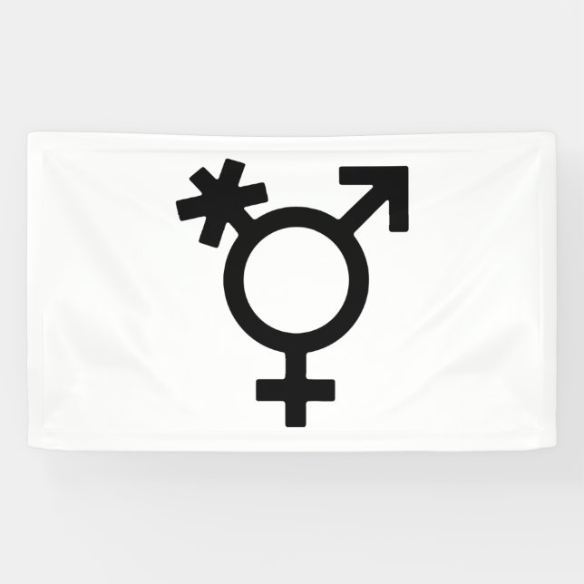 Transgender Alternative Gender Symbol Banner (Horizontal)