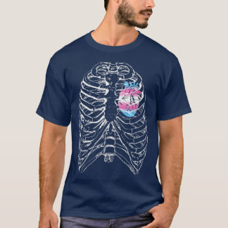 Transgender Anatomical Heart Ribcage Trans Pride H T-Shirt