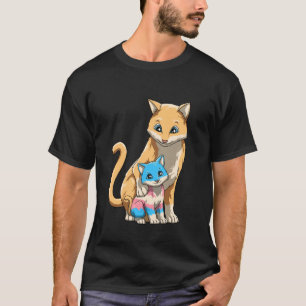 Transgender Baby Cat Protective Mama Cat Pride Lon T-Shirt