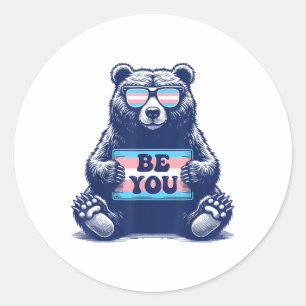 Transgender Be You Trans Pride M2f F2m  Classic Round Sticker