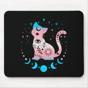 Transgender Cat Astrology Celestial Lgbt Pride Tra Mouse Pad