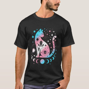 Transgender Cat Astrology Trans Pride Flag LGBT Ca T-Shirt