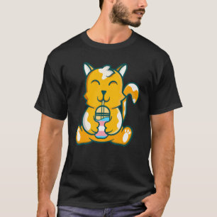 Transgender Cat Bubble Tea Transgender Cat Bubble  T-Shirt