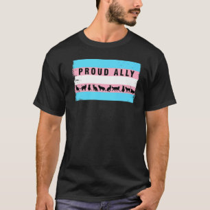 Transgender Cats Transgender Flag Proud Ally T-Shirt