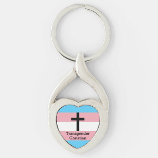 Transgender Christian Pride Button Keychain