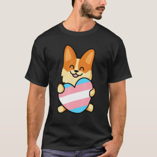 Transgender Corgi Heart Transgender Corgi Heart T-Shirt