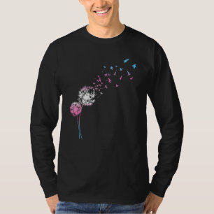Transgender Dandelion Trans Pride Pink White Blue T-Shirt