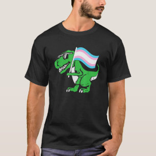 Transgender Dinosaur Lgbt Q Rex Trans Pride Flag A T-Shirt