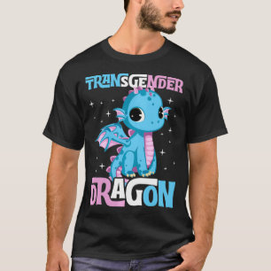 Transgender Dragon Teen Trans Pride Flag Aesthetic T-Shirt