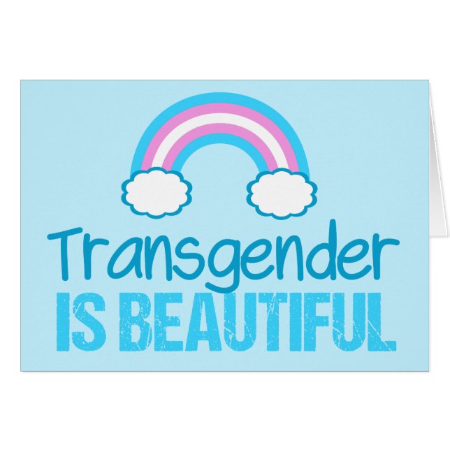 Transgender est une belle carte de voeux (Devant horizontal)