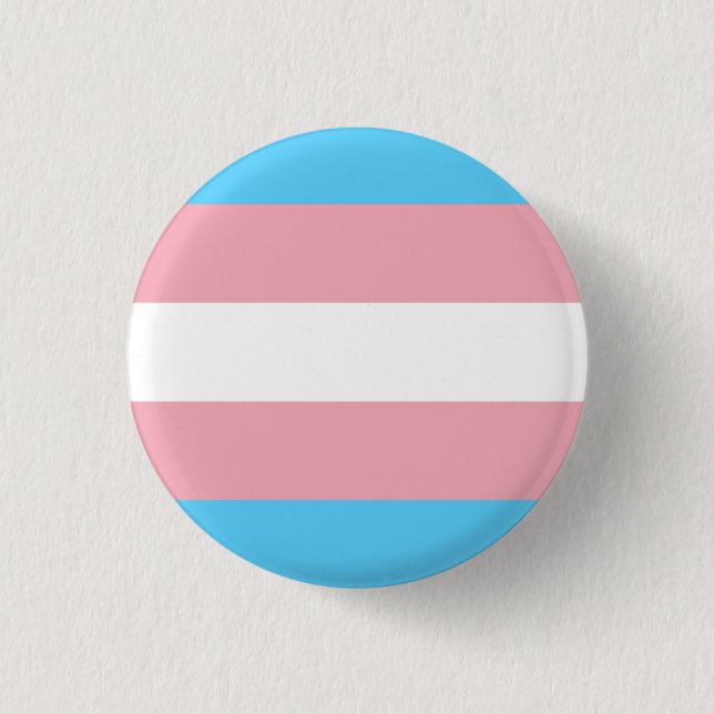 Transgender Flag 1 Inch Round Button (Front)