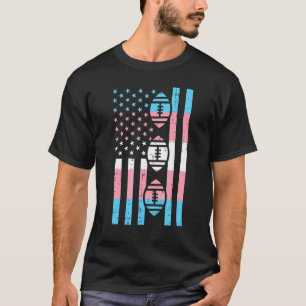 Transgender Flag American Football Trans Pride Tra T-Shirt