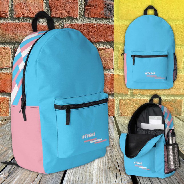 Transgender Flag backpack, Pride, fashion / gender Printed Backpack (Creator Uploaded)
