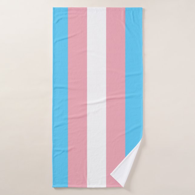Transgender Flag Bath Towel (Bath Towel)