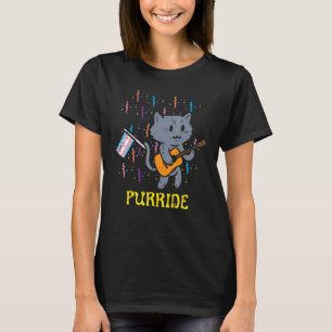 Transgender Flag Cat Purride Guitar Trans Pride Tr T-Shirt