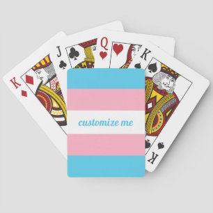 Transgender Flag Customized Playing Cards