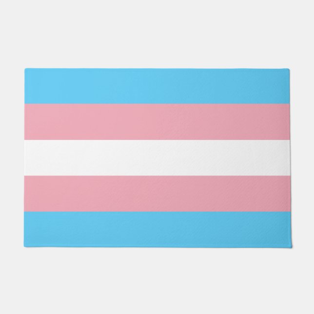 Transgender Flag Doormat (Front)