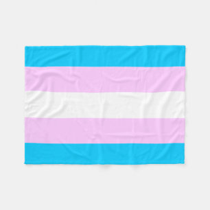 Transgender flag fleece blanket