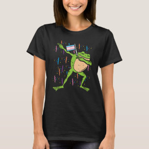 Transgender Flag Frog Dab Lgbt Trans Pride Stuff A T-Shirt
