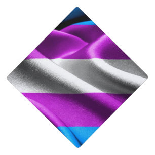 Transgender Flag Graduation Cap Topper
