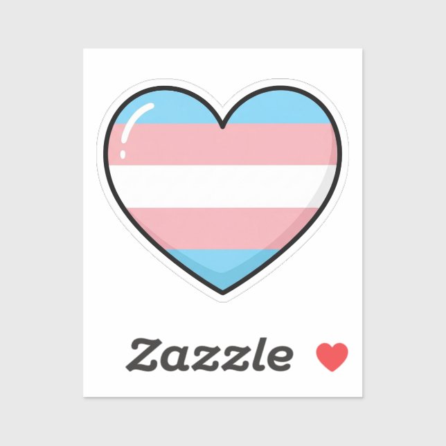 Transgender Flag Heart | LGBTQIA+  (Sheet)
