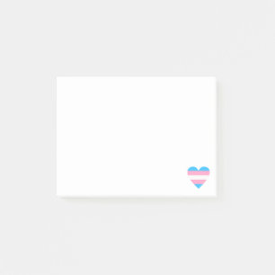 Transgender Flag Heart Post-it Notes