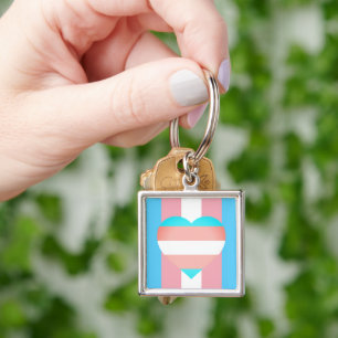 Transgender Flag, Heart & Pride community /gender Keychain