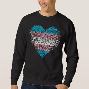 Transgender Flag Heart Shape Lgbtq Pride Month Sweatshirt
