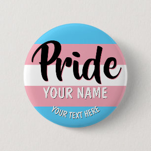 Transgender Flag LGBT Personalized 2 Inch Round Button