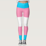 Transgender Flag | LGBTQIA   Leggings<br><div class="desc">Leggings in light blue,  pink and white to stand for the transgender flag colors.</div>