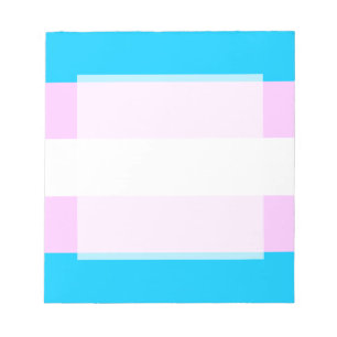 Transgender flag notepad