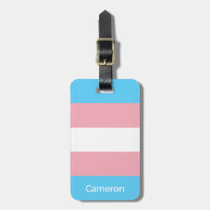 Transgender Flag Personalized Luggage Tag