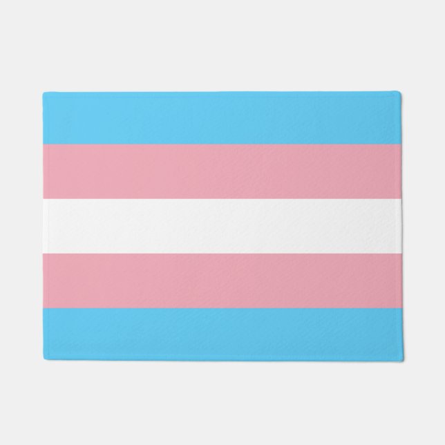 Transgender Flag & Pride community house mat /LGBT (Front)