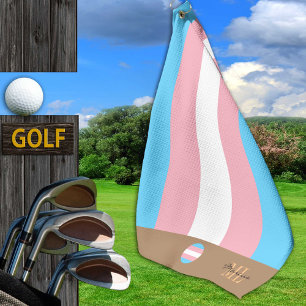 Transgender Flag & Pride golfing monogrammed /LGBT Golf Towel