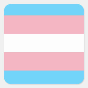 Transgender Flag Square Sticker