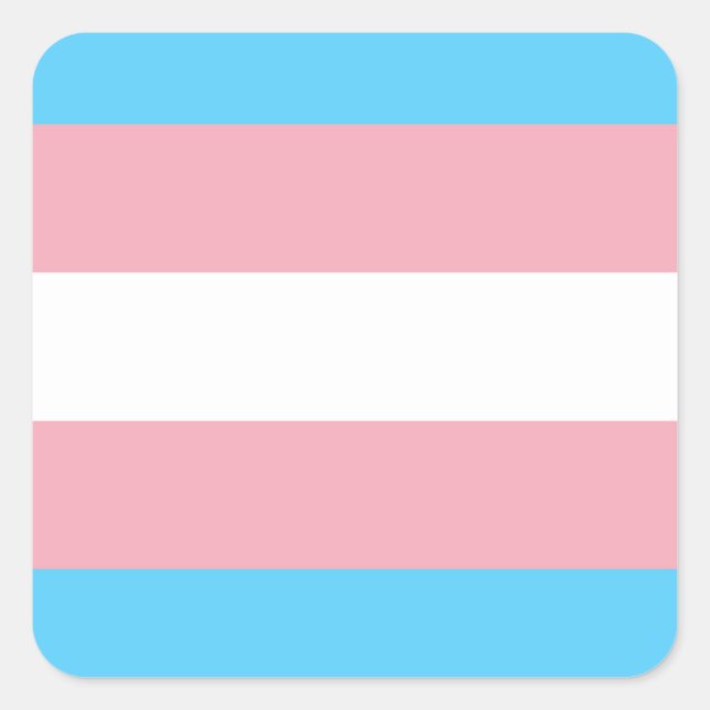 Transgender Flag Square Sticker (Front)