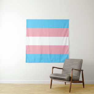 Transgender Flag Square Tapestry