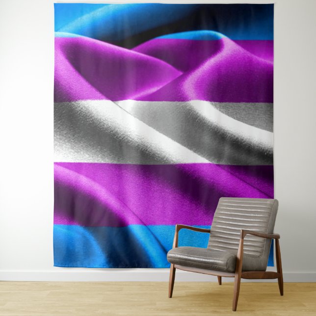 Transgender Flag Tapestry (In Situ)