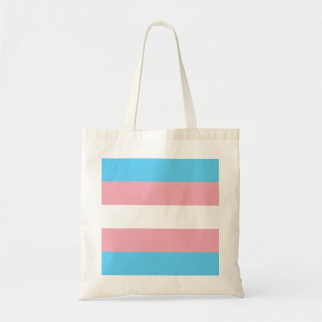 Transgender Flag Tote Bag (Front)