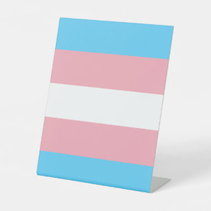 Transgender flag trans pride LGBT symbol gay homos Pedestal Sign