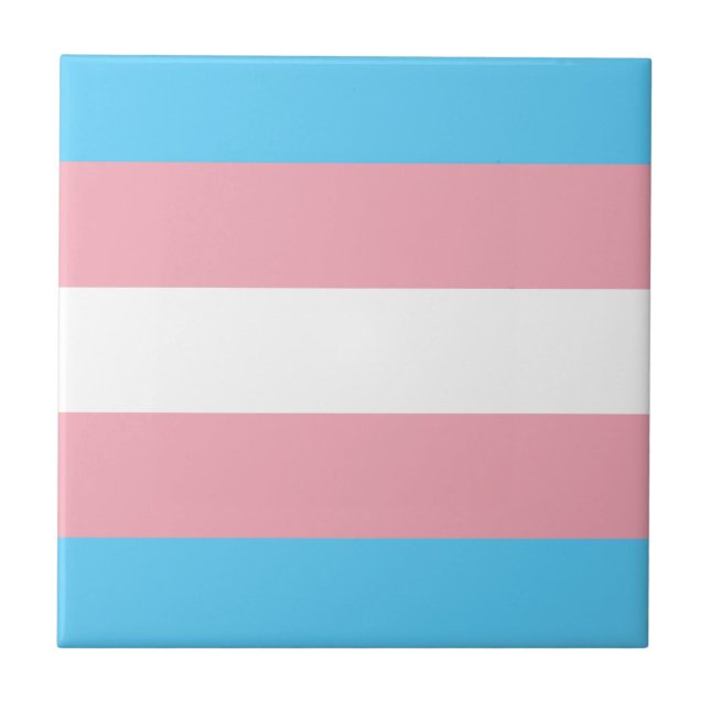 Transgender flag trans pride LGBT symbol gay homos Tile (Front)