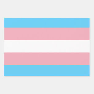 Transgender Flag Wrapping Paper Sheet