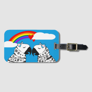 Transgender Lesbian Parrots Couple Luggage Tag