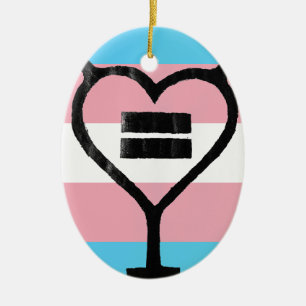 Transgender Love Yourself Ceramic Ornament